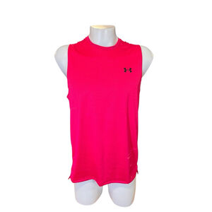 Men's Under Armour Pink Black UA Tech Vent Tank Top XL g31